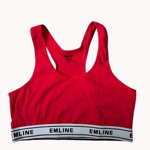 Emline Red Sports Bras top